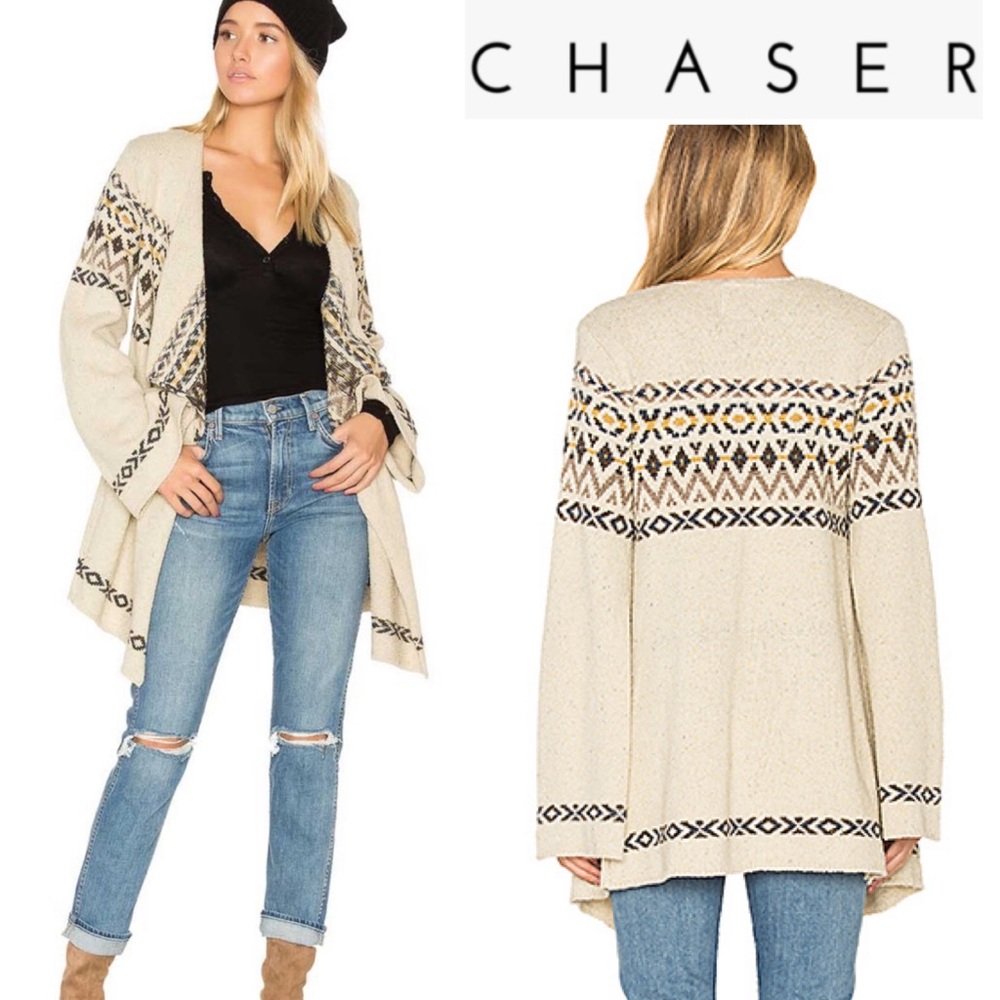 CHASER VINTAGE CARDIGAN SWEATER XS